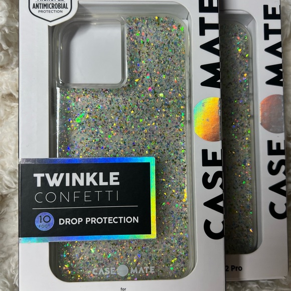 NWT ✨TWINKLE✨CONFETTI CASE MATE 10 Ft. Drop Protection💥 iPhone 12/iPhone 12 PRO - Picture 4 of 16